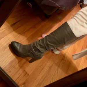 Grey Heeled Boots